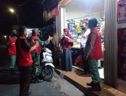 Babinsa Koramil 410-06/Kedaton Bersama Satgas Covid 19 Menggelar Patroli Himbauan Protokol Kesehatan