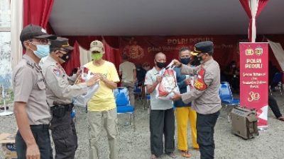 Alumni Akpol Angkatan 91 Gelar Kegiatan Vaksinasi Massal dan Pemberian Bansos