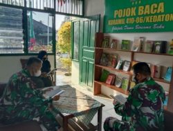 Meningkatkan Profesionalisme, Jajaran Kodim 0410/KBL Membiasakan Diri Membaca Buku di Ruang Pojok