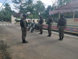 Patroli Brimob Demi Kondusifnya Lampung Tengah