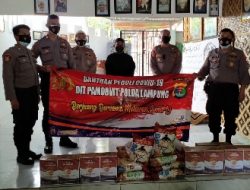 Pamobvit Polda Lampung Berikan Bantuan Paket Sembako ke Pondok Pesantren