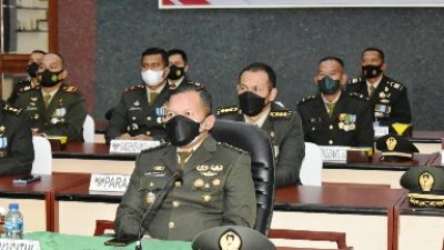 Kasrem 043/Gatam Ikuti Upacara Detik Detik Peringatan Kemerdekaan RI Ke-76 Secara Virtual