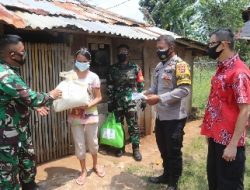Kodim 0410/KBL Bersama PSMTI Lampung Bagikan Sembako dan Masker Gratis Kepada Masyarakat