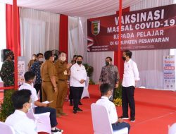 Tinjau Vaksinasi Pelajar di Lampung, Presiden: Secepatnya Pelajar Bisa Segera Ikut dalam PTM