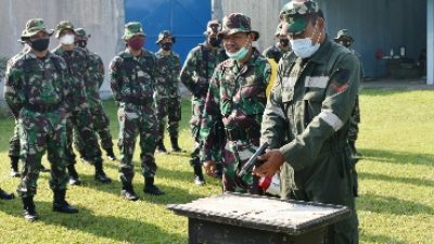 Uji Kemampuan dan Kemahiran Perwira, Tim Intel Dan Provost Korem 043/Gatam Laksanakan Latihan Menembak Pistol