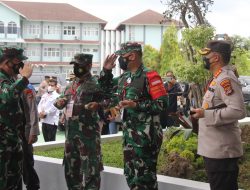 Komandan Kodim 0410/KBL Bersama Forkopimda Lampung Menyambut Kunjungan Panglima TNI