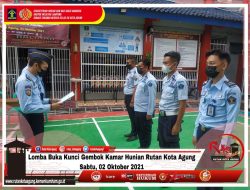 Gelar Lomba Buka Tutup Kunci Gembok Petugas Rutan Kotaagung Diharapkan Mampu Cepat Tangkap Atasi Gangguan Keamanan