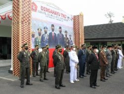 Komandan Kodim 0410/KBL Bersama Forkopimda Serta Tiga Matra TNI Ikuti Upacara Peringatan HUT TNI