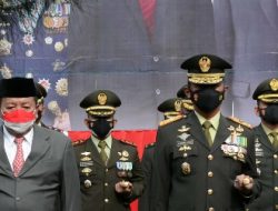 Danrem 043/Gatam Bersama Forkopimda, Ikuti Upacara HUT TNI ke-76 Secara Virtual
