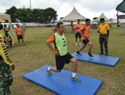 Korem 043/Gatam Laksanakan Tes Kesegaranan Jasmani Periodik Semester II 2021