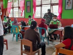 Danramil 410-01/Panjang Pantau Kegiatan Vaksinasi Covid-19 Bagi Masyarakat