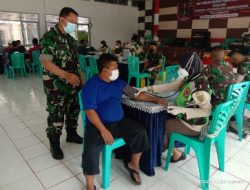 Upaya Penanganan Covid-19, Koramil 410-06/Kedaton Gelar Vaksinasi Tahap Dua Untuk Warga Binaan Lapas Kelas 1 Bandarlampung