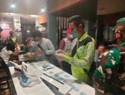 Tim Patroli Kodim 0410/KBL Bersama Satgas Covid 19 Bandar Lampung Gelar Operasi Yustisi di Tempat Hiburan Malam