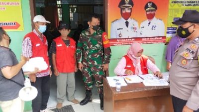 Dukung Percepatan Vaksinasi, Koramil 410-03/TBU dan Puskesmas Bakung Kembali Gelar Serbuan Vaksinasi