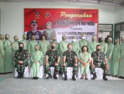 Kunjungan di Markas Koramil 410-04/TKT, Dandim 0410/KBL Beri Arahan Kepada Prajurit, PNS dan Persit