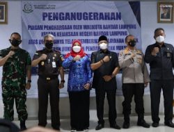 Dandim 0410/KBL Hadiri Acara Penganugrahan Piagam Penghargaan Oleh Pemkot Kepada Kejari Bandarlampung