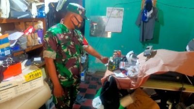 Babinsa Serda Jasmin Monitoring Temuan Mayat di Mess Fajar Agung