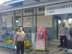 Gerai Vaksin Presisi, Polsek Kedaton Berikan Vaksinasi Kepada Penumpang Kereta Api di Stasiun Labuhan Ratu