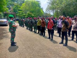 Danramil Mayor Inf Anang Nugroho Pimpin Apel Pengecekan Personel Gabungan TNI Polri di UNILA