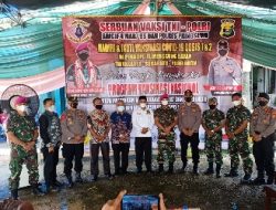 Brigif 4 Marinir/BS dan Polres Pringsewu Siapkan 1000 Vaksin Dalam Serbuan Vaksin TNI-Polri