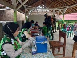 Koramil 410-03/TBU Gelar Serbuan Vaksinasi Untuk Pelajar SD Madrasah Nurul Asrof