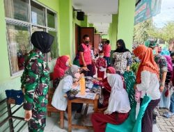 Koramil 410-02/TBS Kembali Gelar Vaksinasi Untuk Anak Usia 6-12 di Wilayah Binaan