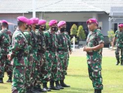 Yonif 9 Marinir Beruang Hitam Lepas Satuan Tugas Satpamwal Mabes TNI 2022