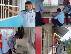 Tingkatkan Keamanan, Rutan Kelas I Bandar Lampung Lakukan Perawatan  Rolling Gembok Kamar Hunian WBP