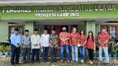 Pengurus PSMTI Lampung Menggelar Kunjungan ke Kantor Pengurus Wilayah Nahdlatul Ulama