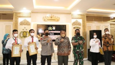 Sinergitas TNI-Polri : Pasintel Brigif 4 Marinir/BS Hadiri Undangan Kapolda Lampung