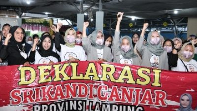 Srikandi Ganjar Lampung Deklarasi Ganjar Pranowo Presiden 2024: Rendah Hati dan Peduli Perempuan