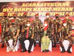 Korps Baret Merah Wilayah Lampung Menggelar Acara Syukuran HUT Kopassus ke-70