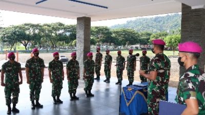 Danbrigif Pimpin Pengukuhan dan Serah Terima Pejabat Utama Brigif 4 Marinir/BS