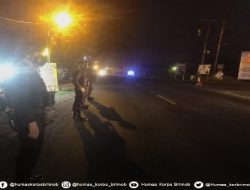 Personel Brimob Kompi 3B Pelopor Tulang Bawang Laksanakan Giat Patroli Malam Untuk Mencegah Tindak Kejahatan