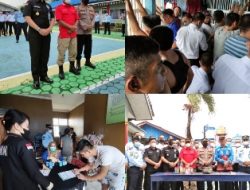 Rutan Kelas IIB Sukadana Laksanakan Penggeledahan Bersama Polsek dan BNNK Lampung Timur
