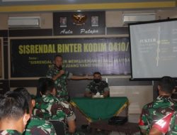 Kodim 0410/KBL Gelar Kegiatan Sisrendal Binter TA 2022