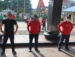 Tubuh Sehat Virus Lewat, Kanwil Kemenkumham Lampung Ikuti Senam Bersama Sekjen Secara Virtual