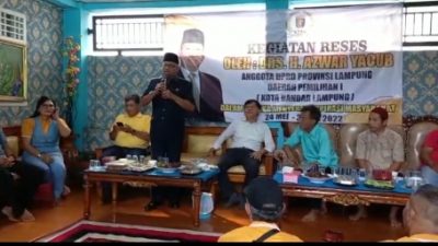 Menyapa Warga Panjang, Politisi Partai Golkar Azwar Yacub Nyatakan Siap Maju Pilwakot Bandar Lampung