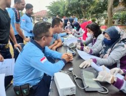 Antusias, Puluhan Petugas Lapas Gunung Sugih Ikuti Tes Kebugaran dan Pemeriksaan Kesehatan