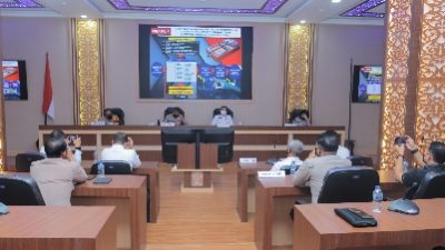 Wakapolda Lampung Menerima Paparan Ujian Police Brief Dikreg Sespimti Polri ke-31 TA 2022