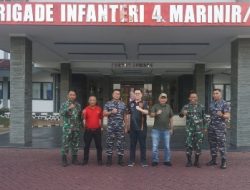 Pererat Silaturahmi, Danbrigif 4 Marinir/BS Terima Kunjungan Ketua PB Porlempika Seluruh Indonesia