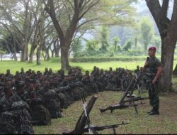 Danbrigif 4 Marinir/BS Dampingi Tim Evalat Tinjau Latihan Uji Nilai Satuan I Triwulan II Tahun 2022