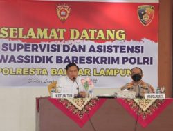 Polresta Bandarlampung Terima Kunjungan Tim Supervisi Dumas Biro Wassidik Bareskrim Polri