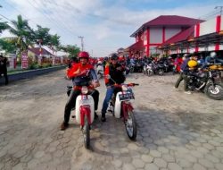Gaaaasss !!! Kalapas Kalianda Ikuti Kegiatan Touring Motor dan Bhakti Sosial Kemenkumham Lampung