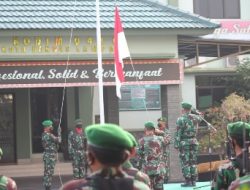 Tingkatkan Jiwa Nasionalisme Dan Kedisiplinan Personel, Kodim 0410/KBL Laksanakan Upacara Bendera