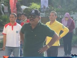 Jum’at Sehat dan Jaga Kebugaran Tubuh, Kakanwil dan Jajaran Kantor Wilayah Kemenkumham Lampung Ikuti Senam Bersama