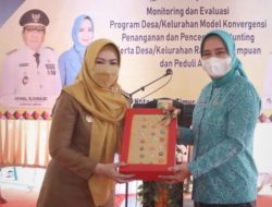 Ketua TP PKK Provinsi Lampung Lakukan Monitoring dan Evaluasi Program Desa Model Konvergensi Penanganan dan Pencegahan Stunting