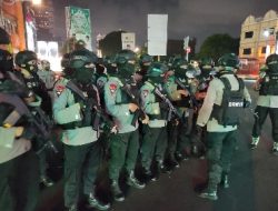 Jamin Rasa Aman, Sat Samapta Polresta Bandar Lampung Laksanakan Patroli Gabungan