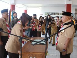 Ketua Kwarda Pramuka Lampung Lantik Nanang Ermanto dan Pandu Kesuma Dewangsa sebagai Ketua dan Wakil Ketua Mabicab Gerakan Pramuka Lampung Selatan