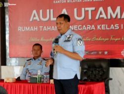 Kakanwil Kemenkumham Jabar Ingatkan Jaga Nama Baik Institusi Dihadapan Jajaran Rutan Depok